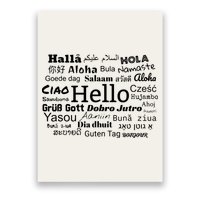 Hello In Different Languages Multilingualism Gift Poster