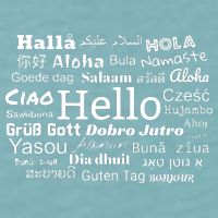 Hello In Different Languages Multilingualism Gift Sueded Cloud Jersey T-Shirt