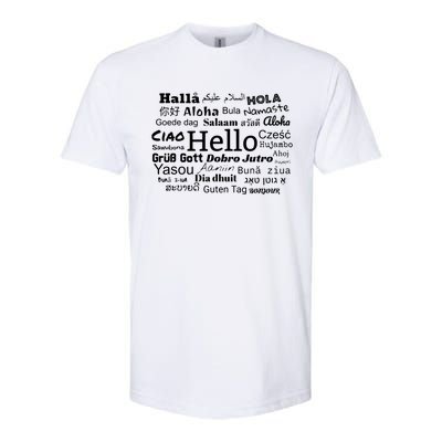 Hello In Different Languages Multilingualism Gift Softstyle® CVC T-Shirt