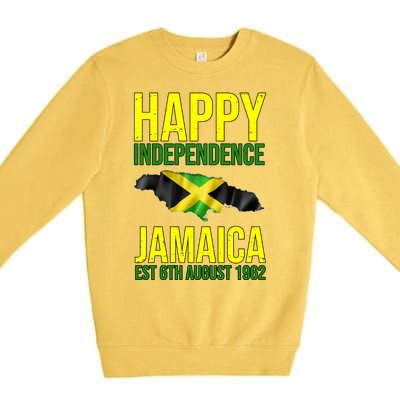 Happy Independence Day Jamaica 1962 Proud Jamaican Premium Crewneck Sweatshirt