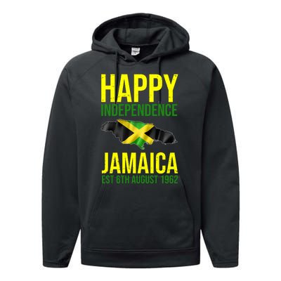 Happy Independence Day Jamaica 1962 Proud Jamaican Performance Fleece Hoodie