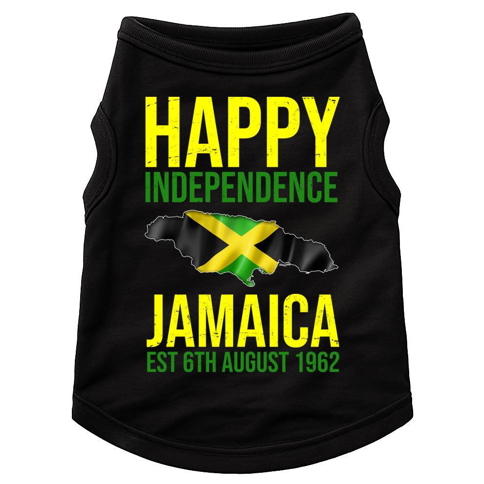 Happy Independence Day Jamaica 1962 Proud Jamaican Doggie Tank