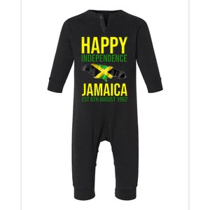 Happy Independence Day Jamaica 1962 Proud Jamaican Infant Fleece One Piece