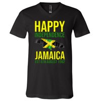 Happy Independence Day Jamaica 1962 Proud Jamaican V-Neck T-Shirt