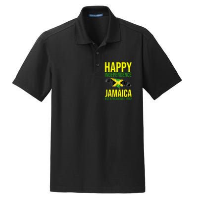 Happy Independence Day Jamaica 1962 Proud Jamaican Dry Zone Grid Polo