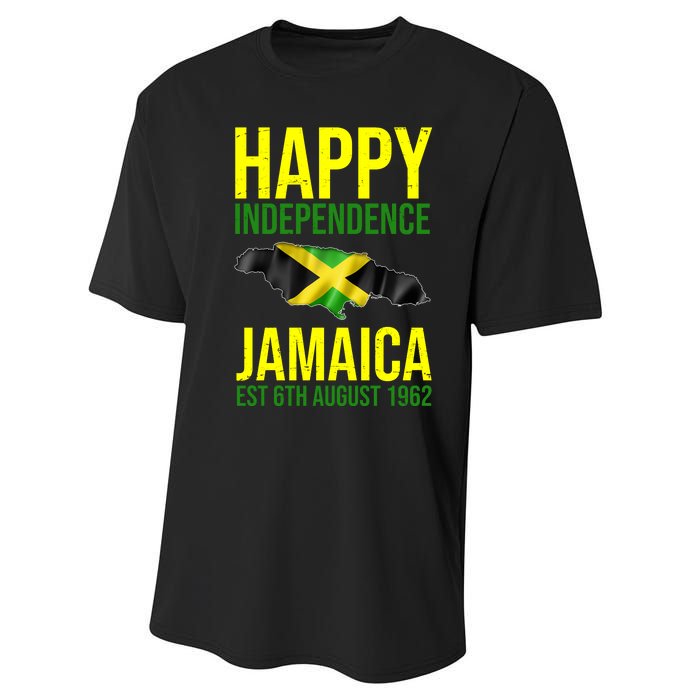 Happy Independence Day Jamaica 1962 Proud Jamaican Performance Sprint T-Shirt