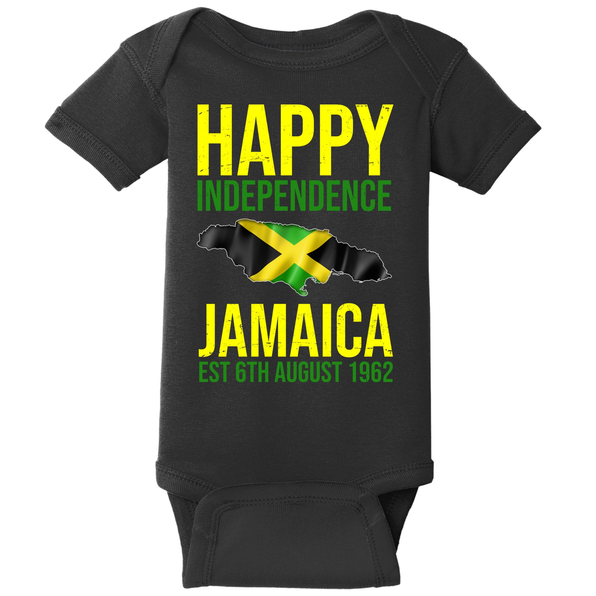 Happy Independence Day Jamaica 1962 Proud Jamaican Baby Bodysuit