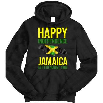 Happy Independence Day Jamaica 1962 Proud Jamaican Tie Dye Hoodie