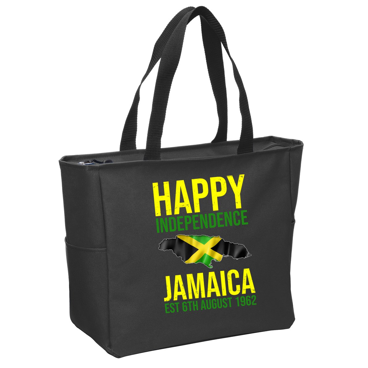 Happy Independence Day Jamaica 1962 Proud Jamaican Zip Tote Bag