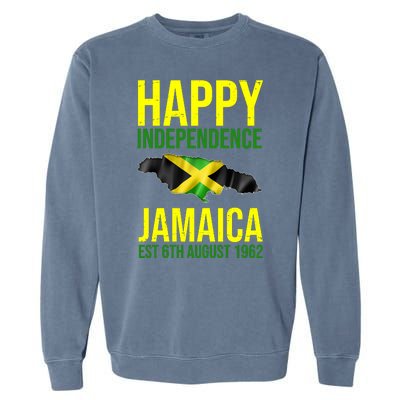 Happy Independence Day Jamaica 1962 Proud Jamaican Garment-Dyed Sweatshirt