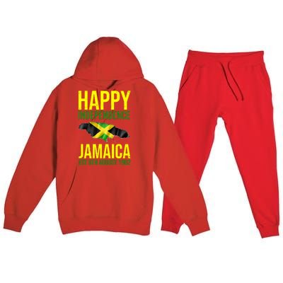 Happy Independence Day Jamaica 1962 Proud Jamaican Premium Hooded Sweatsuit Set