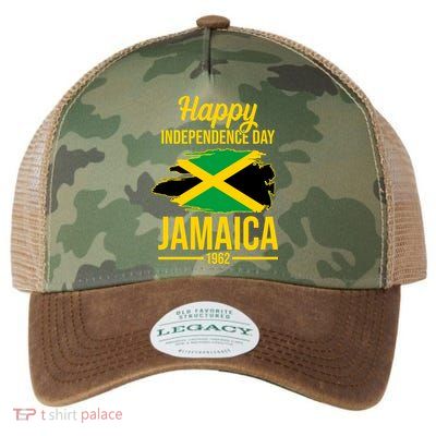 Happy Independence Day Jamaica 1962 Legacy Tie Dye Trucker Hat