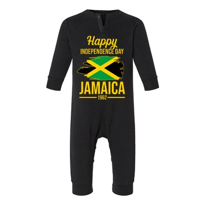 Happy Independence Day Jamaica 1962 Infant Fleece One Piece