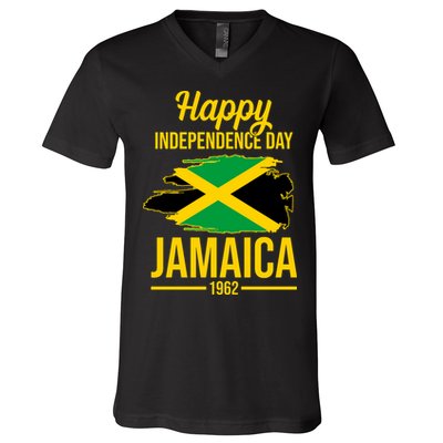 Happy Independence Day Jamaica 1962 V-Neck T-Shirt