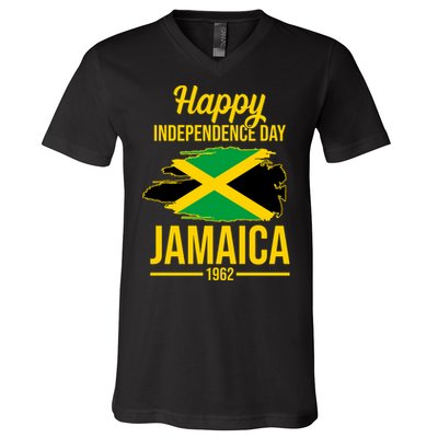 Happy Independence Day Jamaica 1962 V-Neck T-Shirt