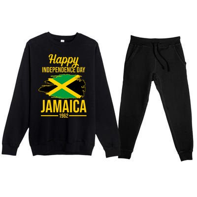 Happy Independence Day Jamaica 1962 Premium Crewneck Sweatsuit Set