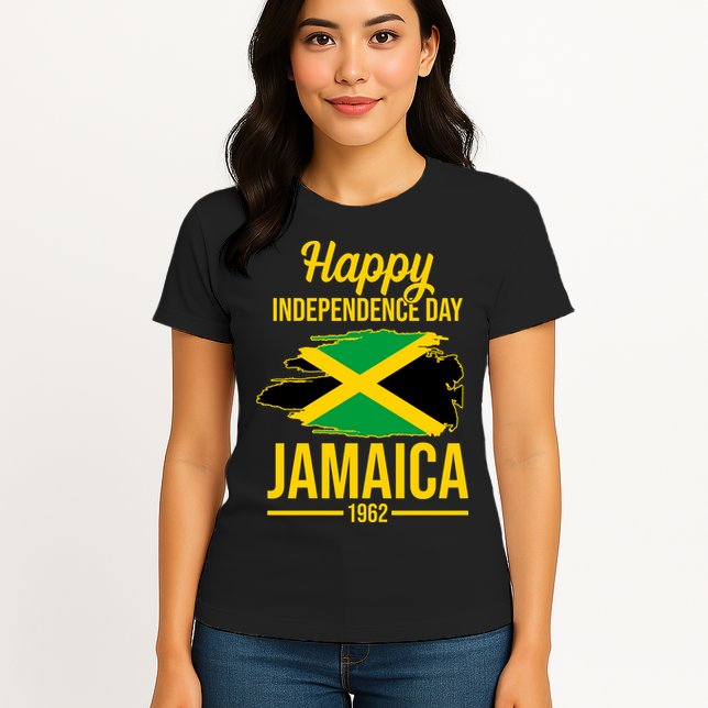 Happy Independence Day Jamaica 1962 Womens T-Shirt