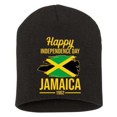 Happy Independence Day Jamaica 1962 Short Acrylic Beanie