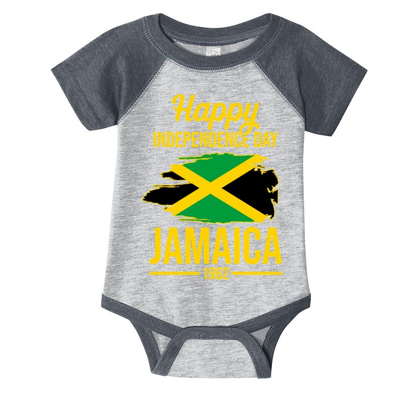 Happy Independence Day Jamaica 1962 Infant Baby Jersey Bodysuit