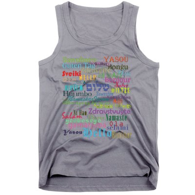 Hello In Different Languages Tank Top