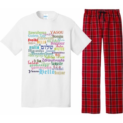 Hello In Different Languages Pajama Set