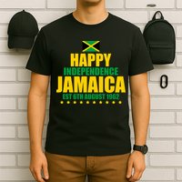 Happy Independence Day Jamaica Est 6th August 1962 T-Shirt