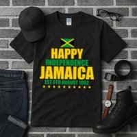Happy Independence Day Jamaica Est 6th August 1962 Tall T-Shirt