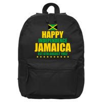 Happy Independence Day Jamaica Est 6th August 1962 16 in Basic Backpack