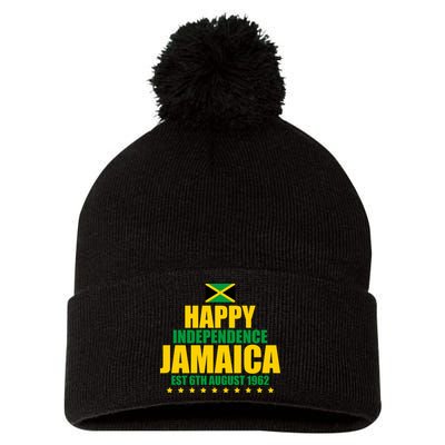 Happy Independence Day Jamaica Est 6th August 1962 Pom Pom 12in Knit Beanie