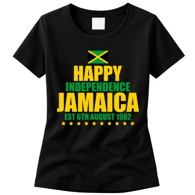 Happy Independence Day Jamaica Est 6th August 1962 Womens T-Shirt