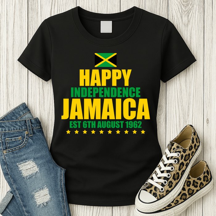Happy Independence Day Jamaica Est 6th August 1962 Womens T-Shirt