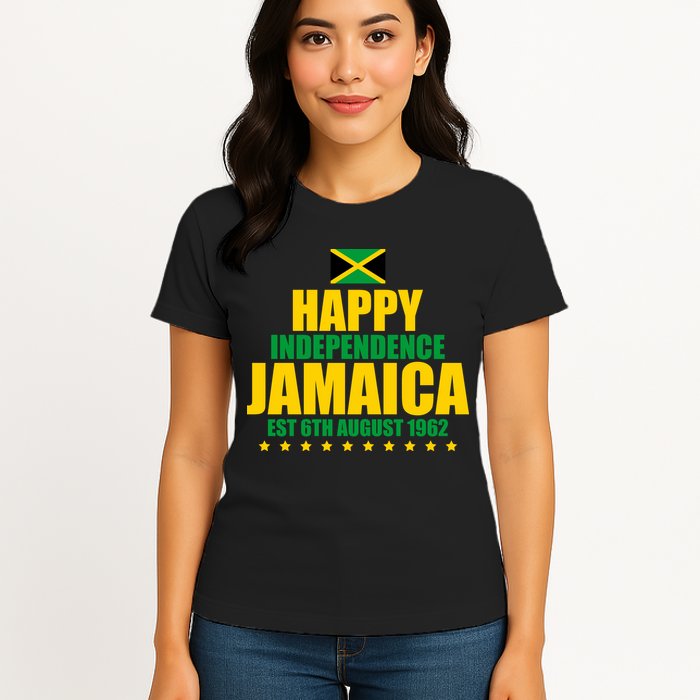 Happy Independence Day Jamaica Est 6th August 1962 Womens T-Shirt