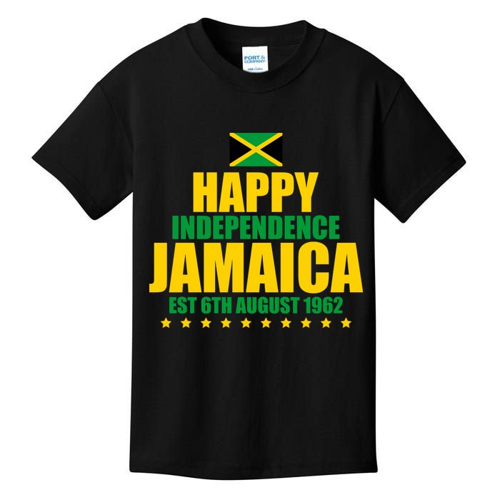 Happy Independence Day Jamaica Est 6th August 1962 Kids T-Shirt