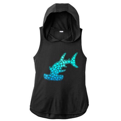 Happy International Dot Day Hammerhead Dots Shark Ladies PosiCharge Tri-Blend Wicking Draft Hoodie Tank