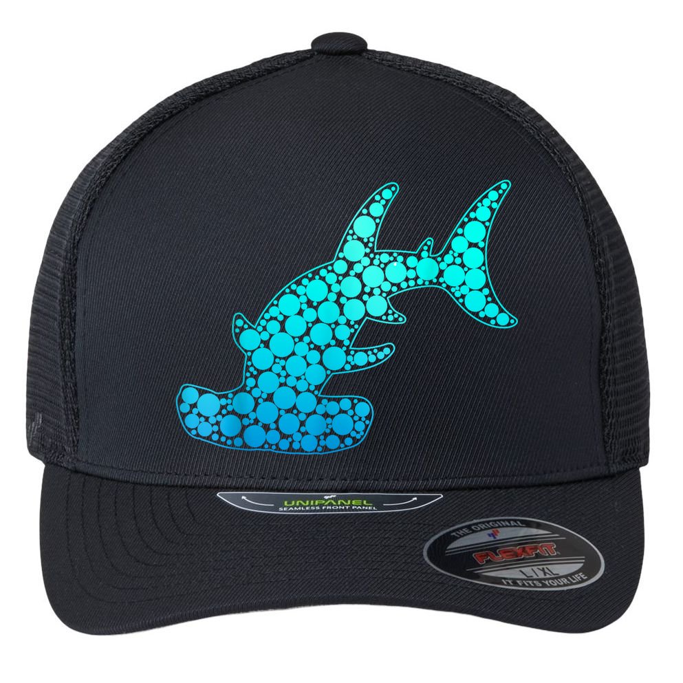 Happy International Dot Day Hammerhead Dots Shark Flexfit Unipanel Trucker Cap