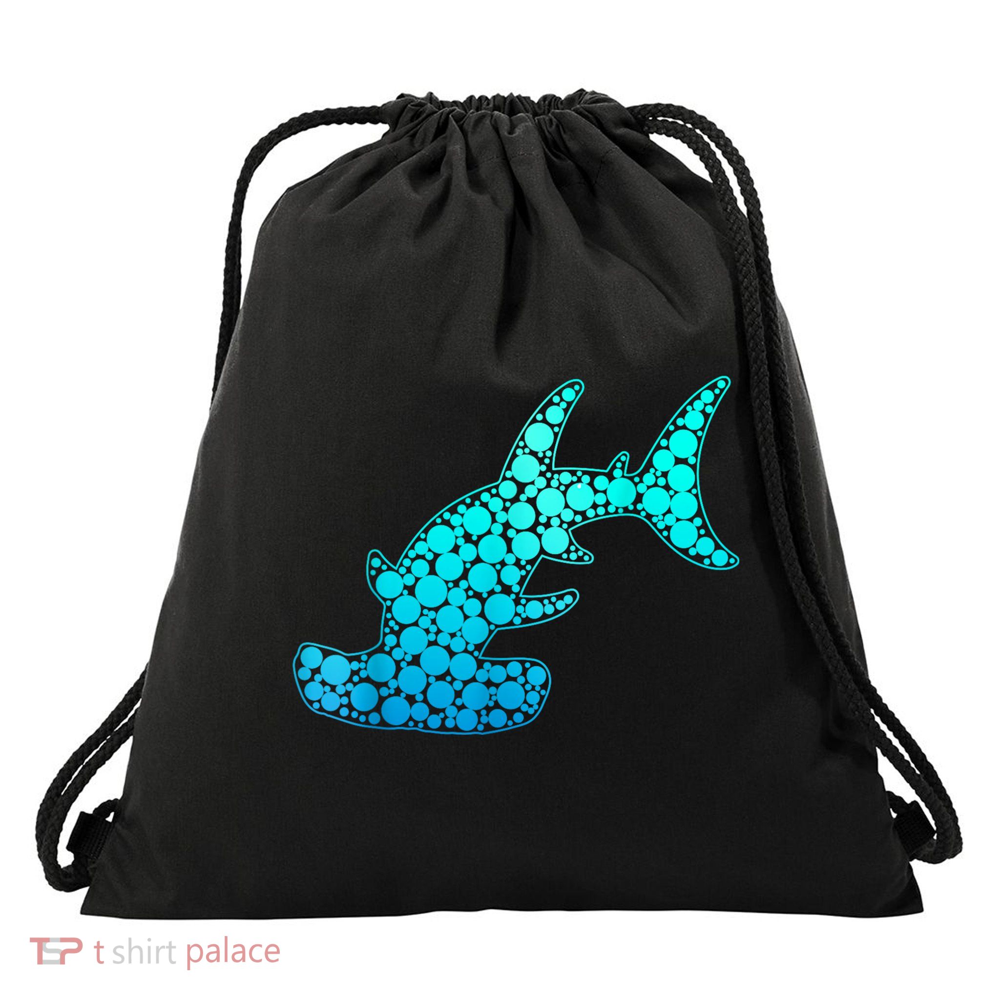 Happy International Dot Day Hammerhead Dots Shark Drawstring Bag