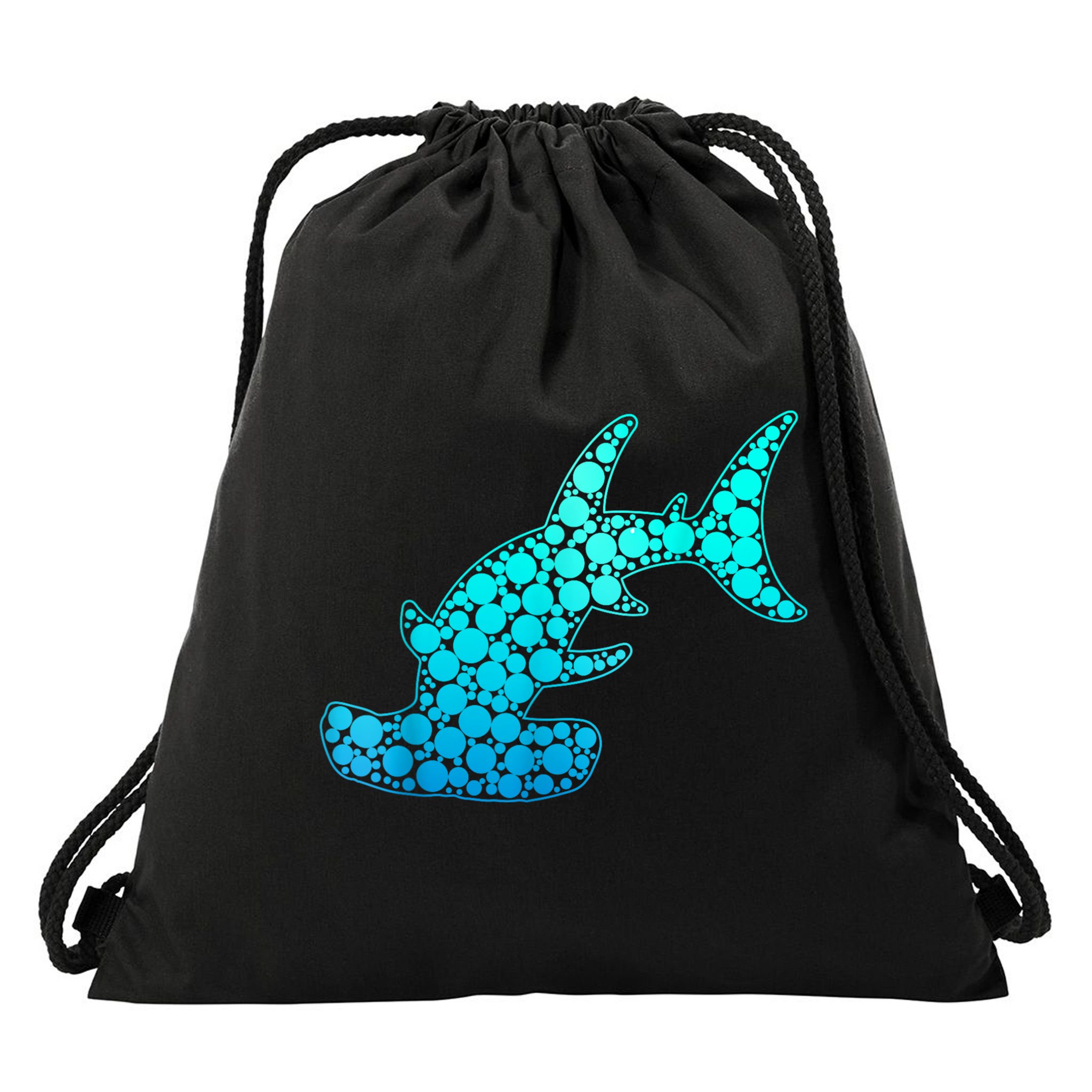 Happy International Dot Day Hammerhead Dots Shark Drawstring Bag