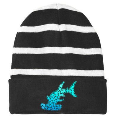 Happy International Dot Day Hammerhead Dots Shark Striped Beanie with Solid Band