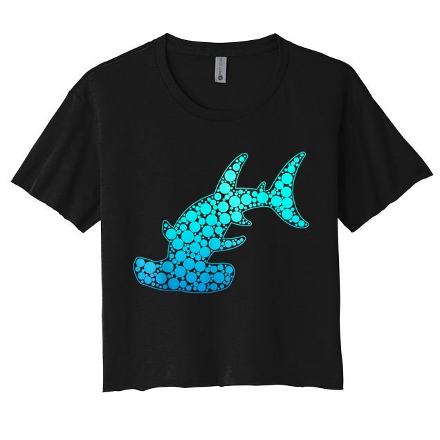 Happy International Dot Day Hammerhead Dots Shark Women's Crop Top Tee
