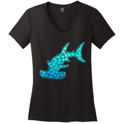 Happy International Dot Day Hammerhead Dots Shark Women's V-Neck T-Shirt