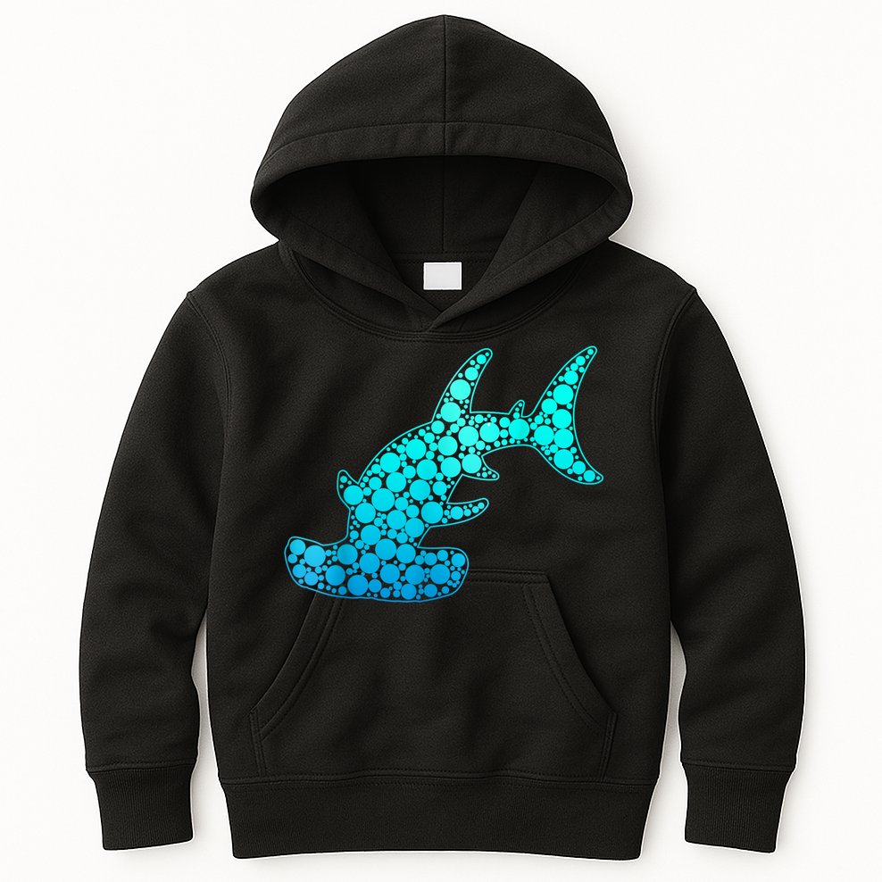 Happy International Dot Day Hammerhead Dots Shark Kids Hoodie