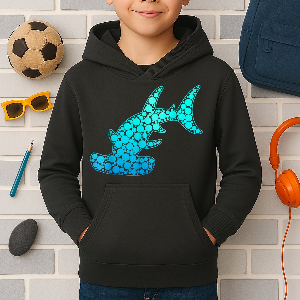 Happy International Dot Day Hammerhead Dots Shark Kids Hoodie