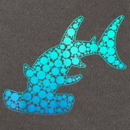 Happy International Dot Day Hammerhead Dots Shark Cotton Canvas Backpack