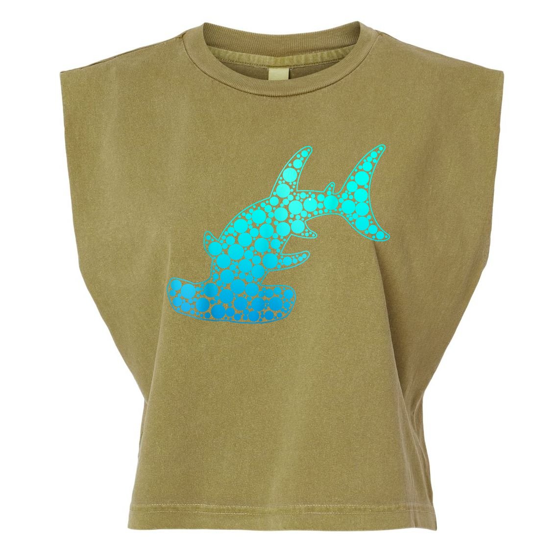 Happy International Dot Day Hammerhead Dots Shark Garment-Dyed Women's Muscle Tee