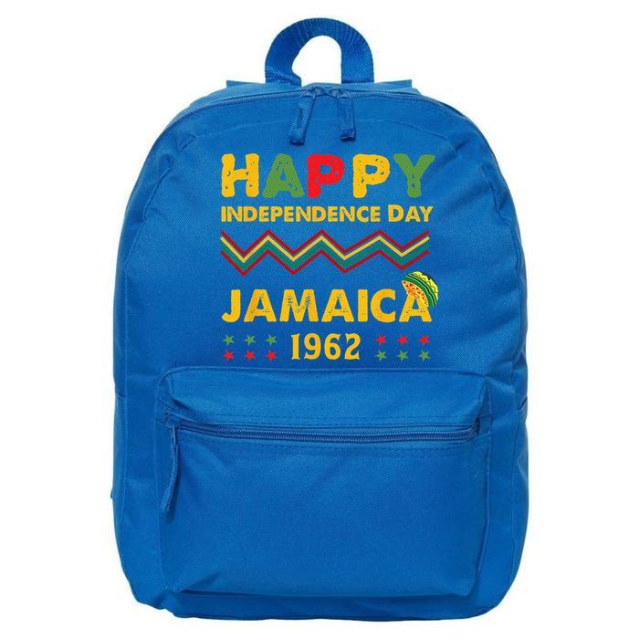 Happy Independence Day Jamaica 1962 Jamaican Pride Reggae 16 in Basic Backpack