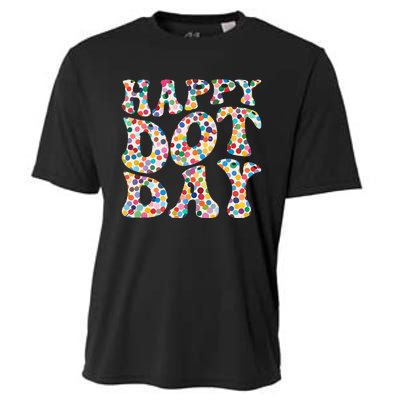 Happy International Dot Day Colorful Polka Dot Groovy Cooling Performance Crew T-Shirt