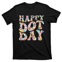 Happy International Dot Day Colorful Polka Dot Groovy T-Shirt