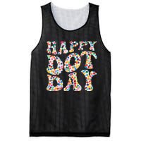 Happy International Dot Day Colorful Polka Dot Groovy Mesh Reversible Basketball Jersey Tank