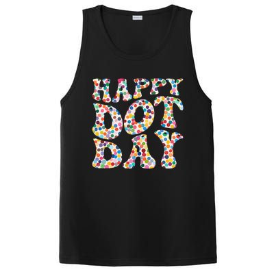 Happy International Dot Day Colorful Polka Dot Groovy PosiCharge Competitor Tank