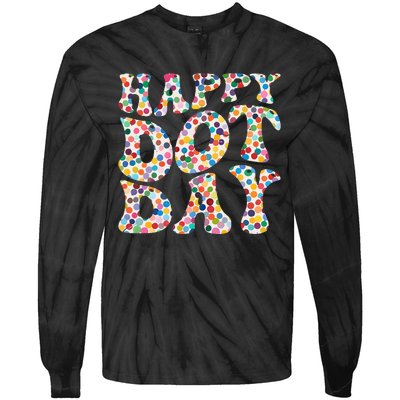 Happy International Dot Day Colorful Polka Dot Groovy Tie-Dye Long Sleeve Shirt